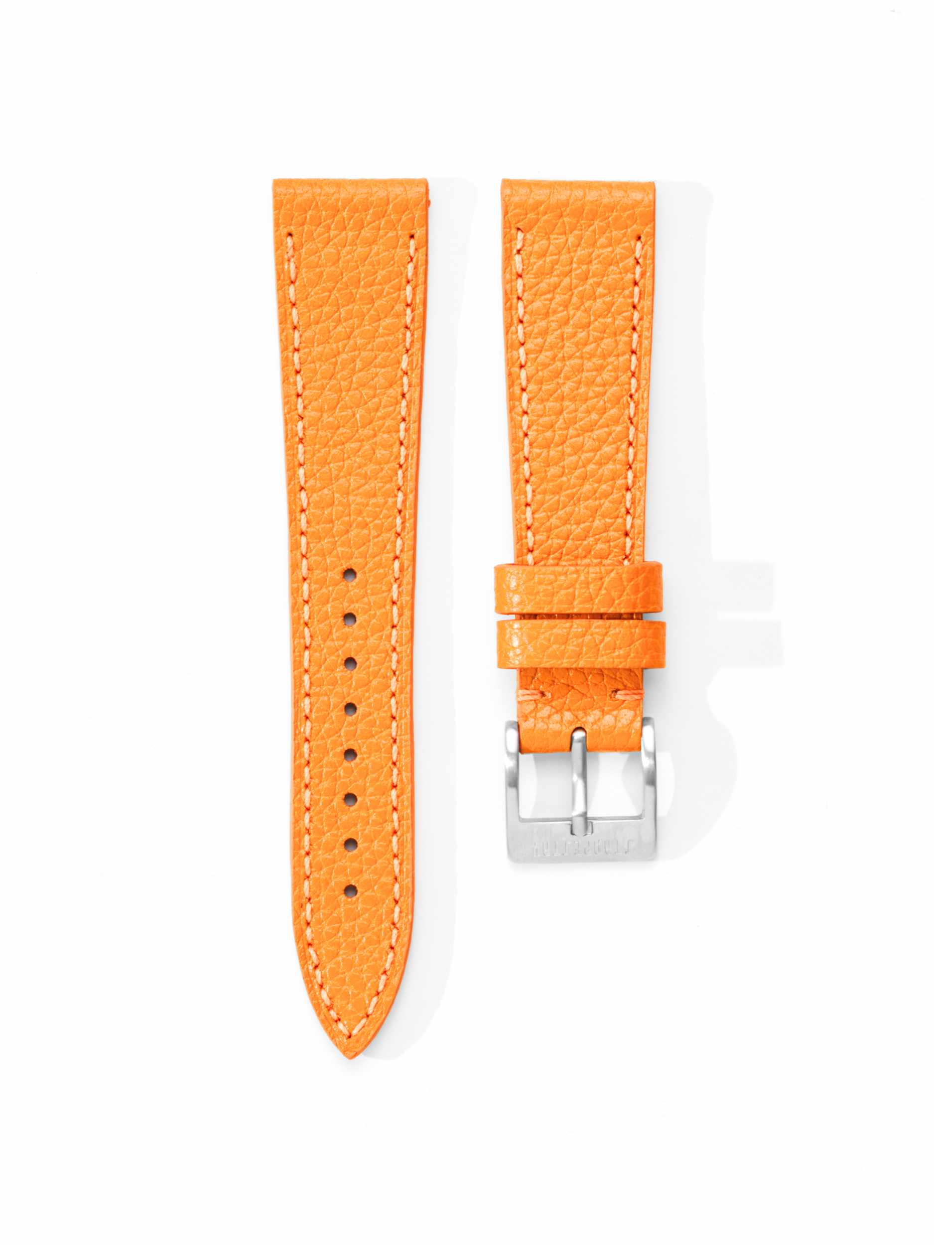Orange Top Grain Togo Watch Strap
