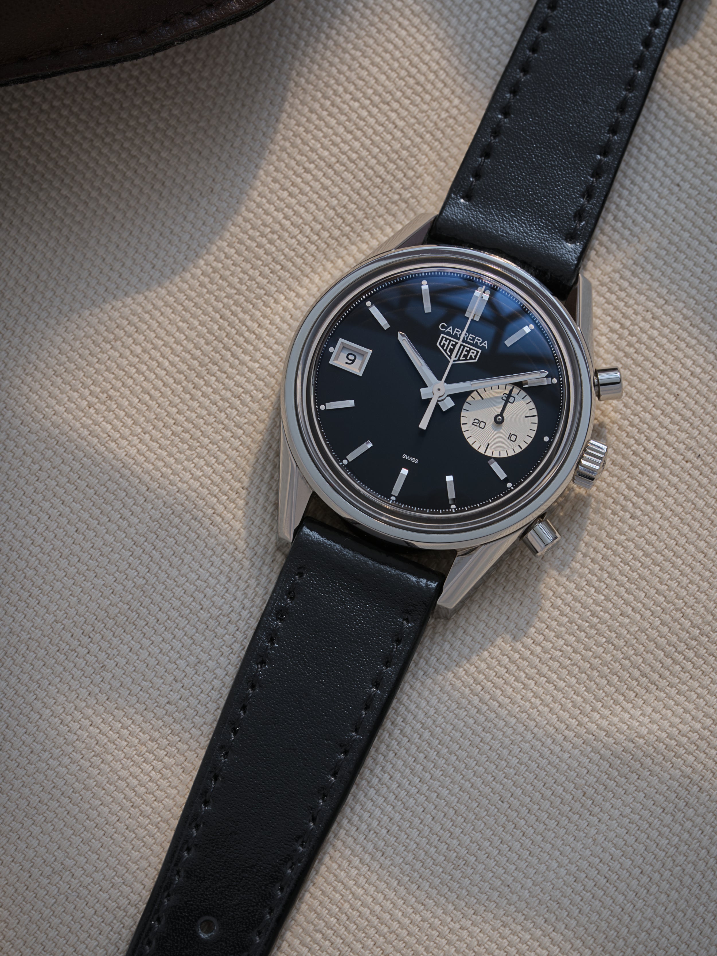 Black Smooth Leather