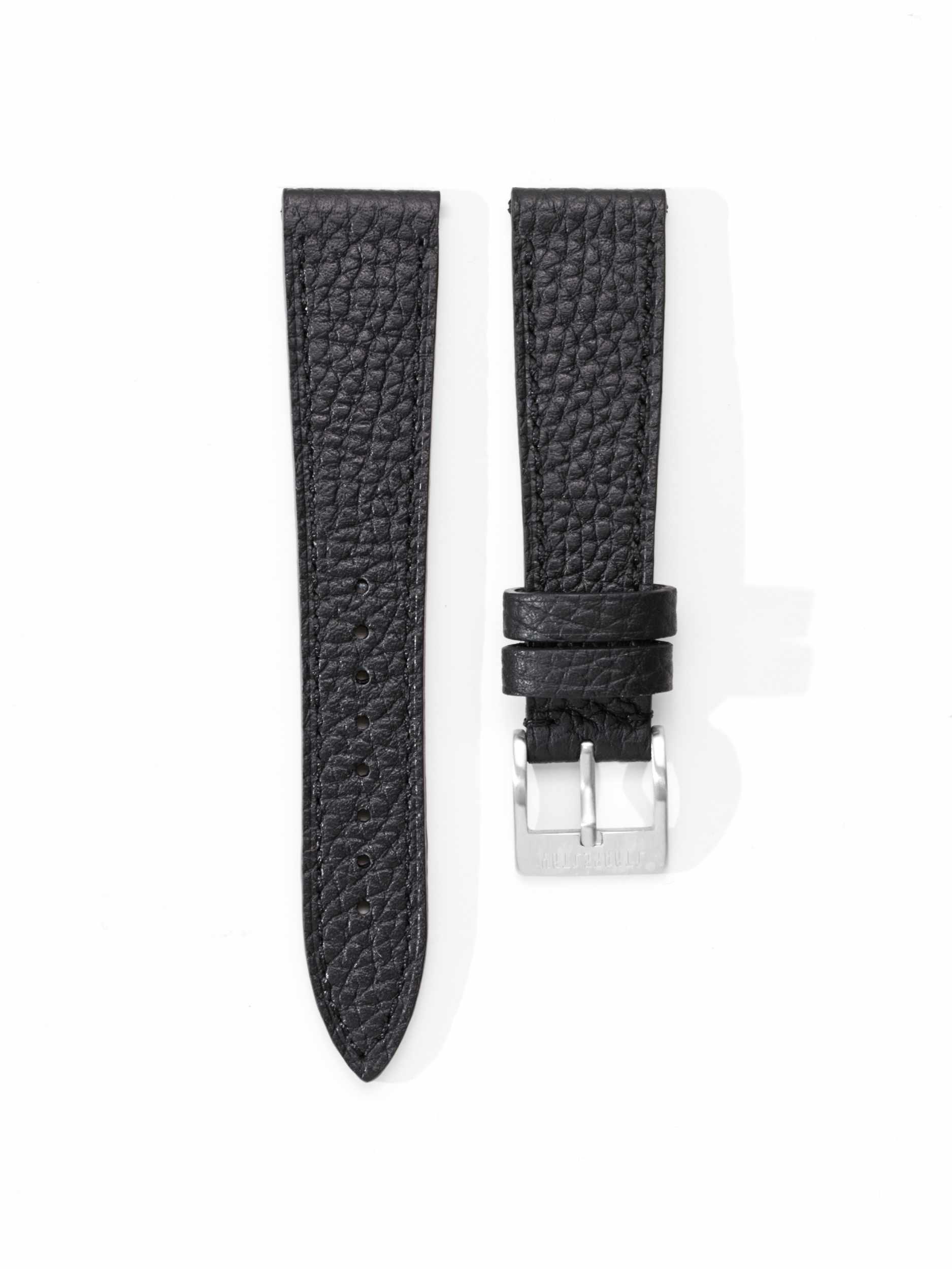 Black Togo Leather Strap Front