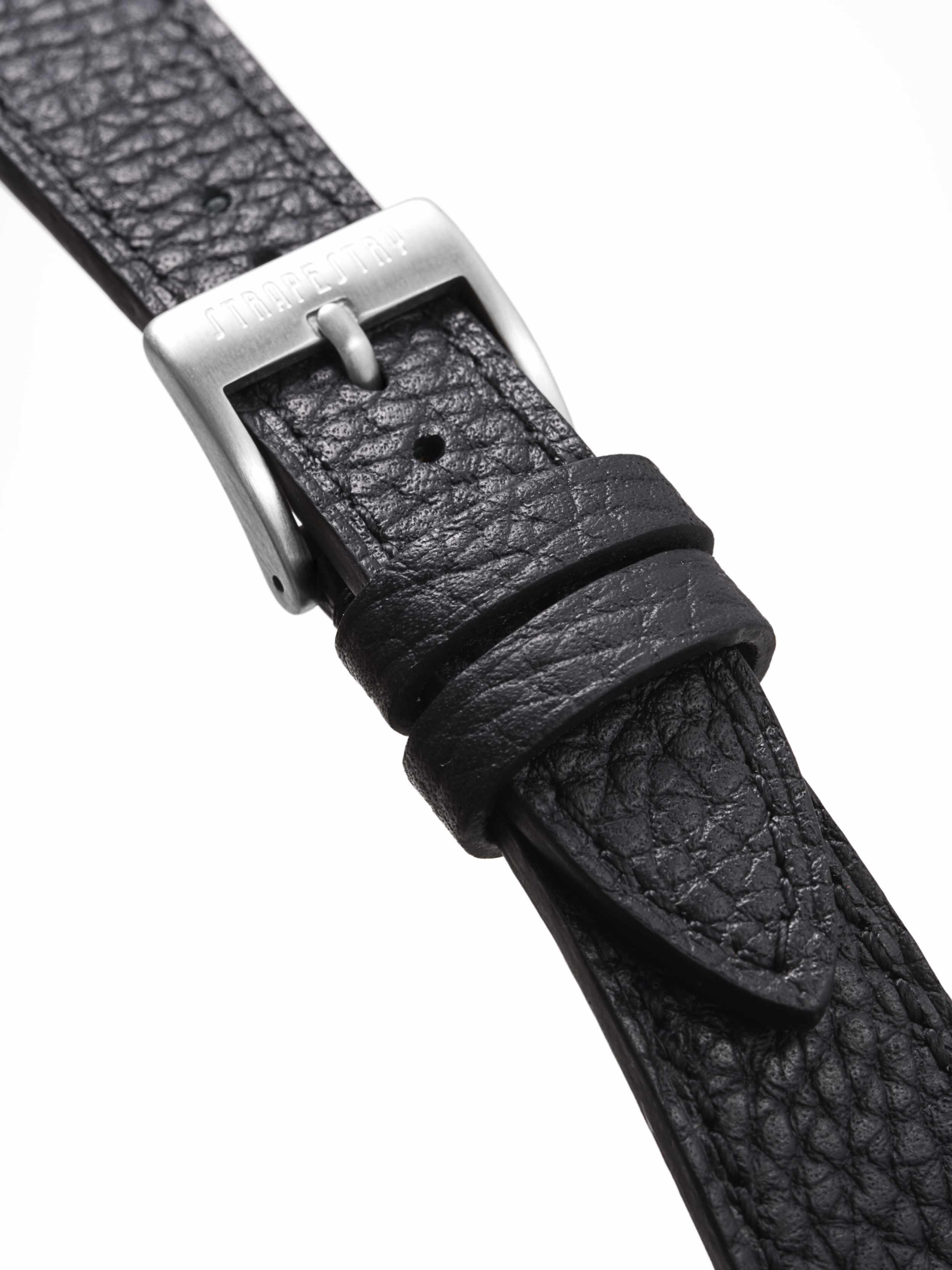 Black Togo Leather Strap Detail