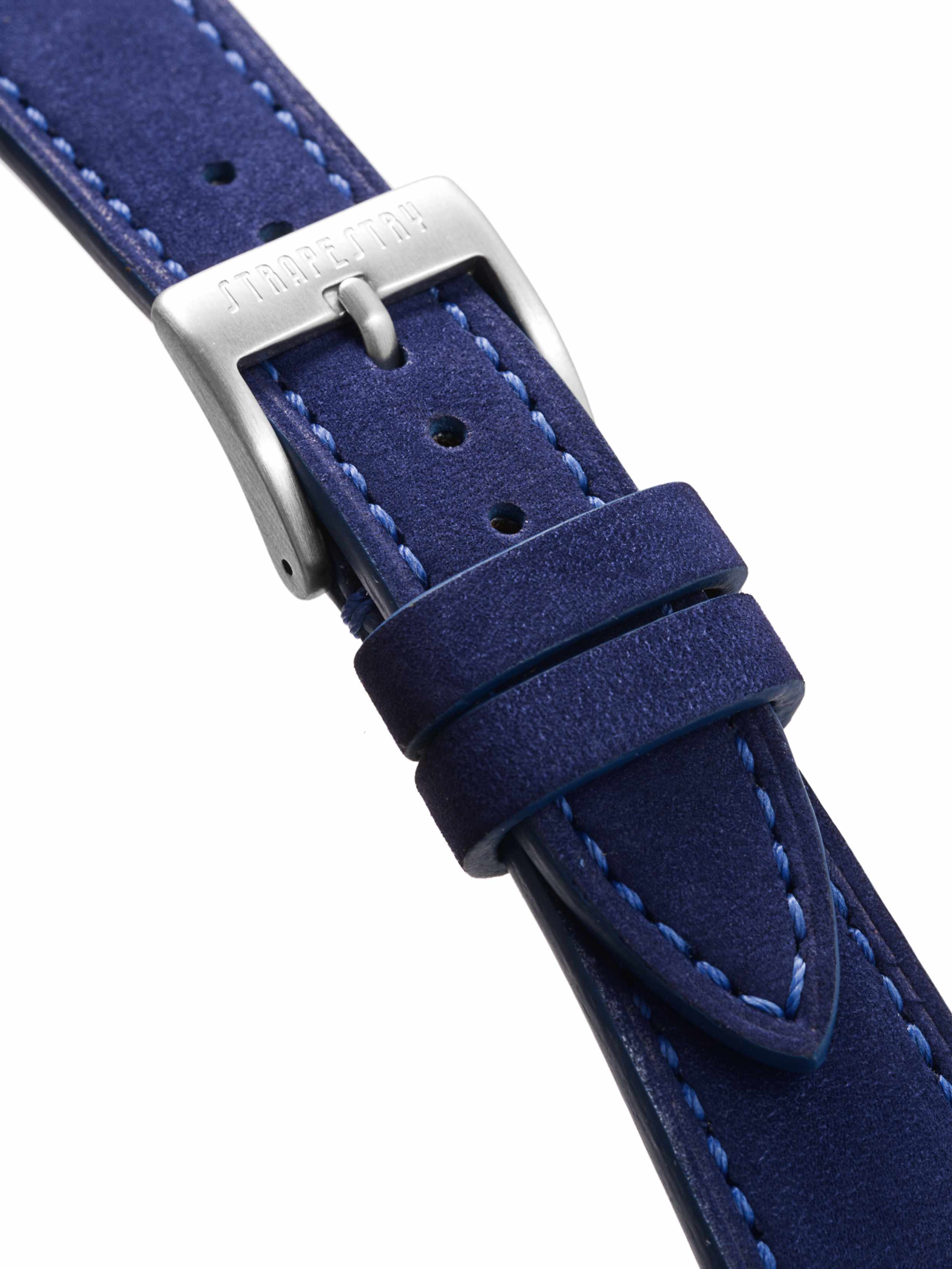 Blue Nubuck Leather Strap Detail