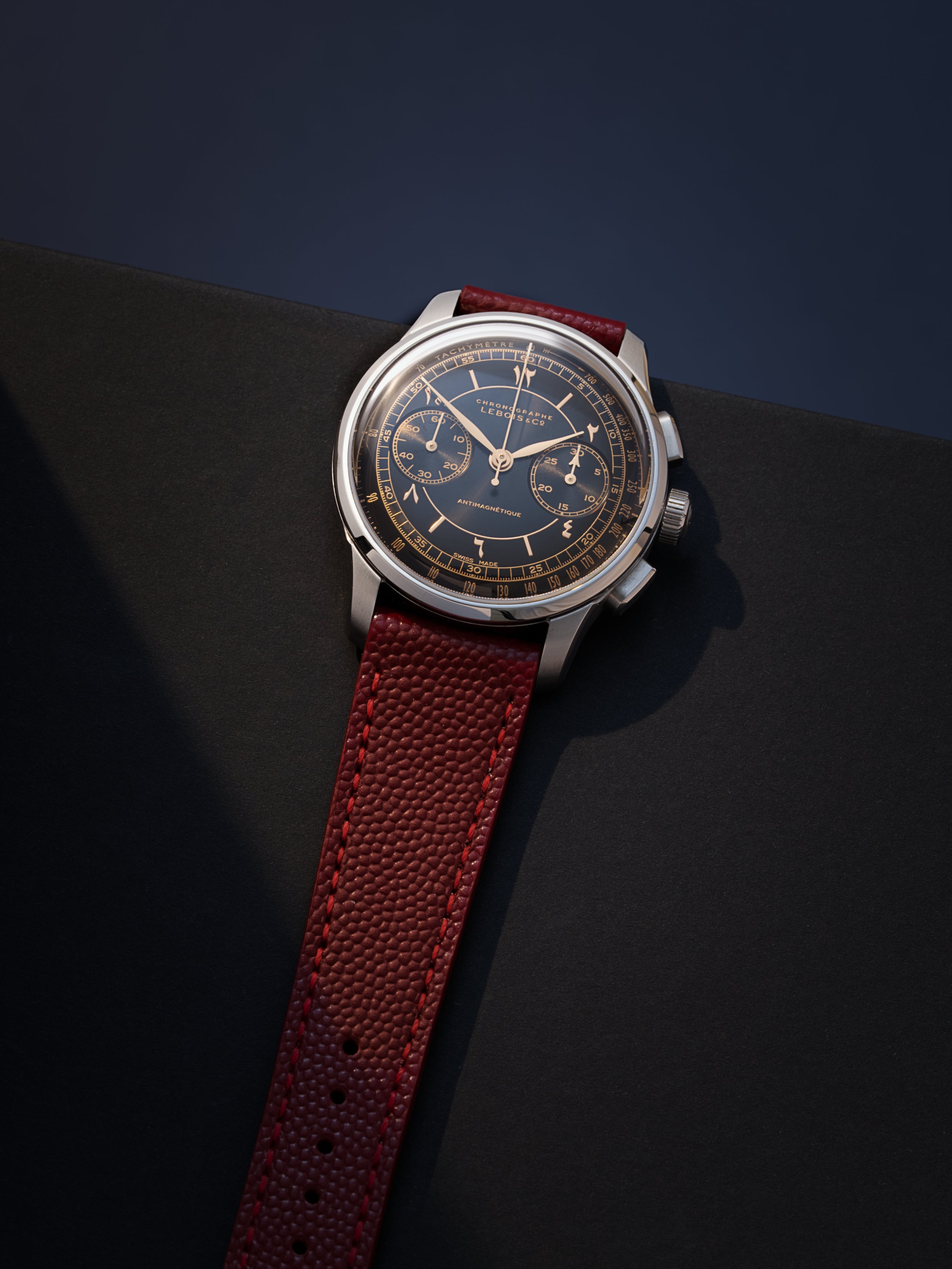 Burgundy Pebbled Leather