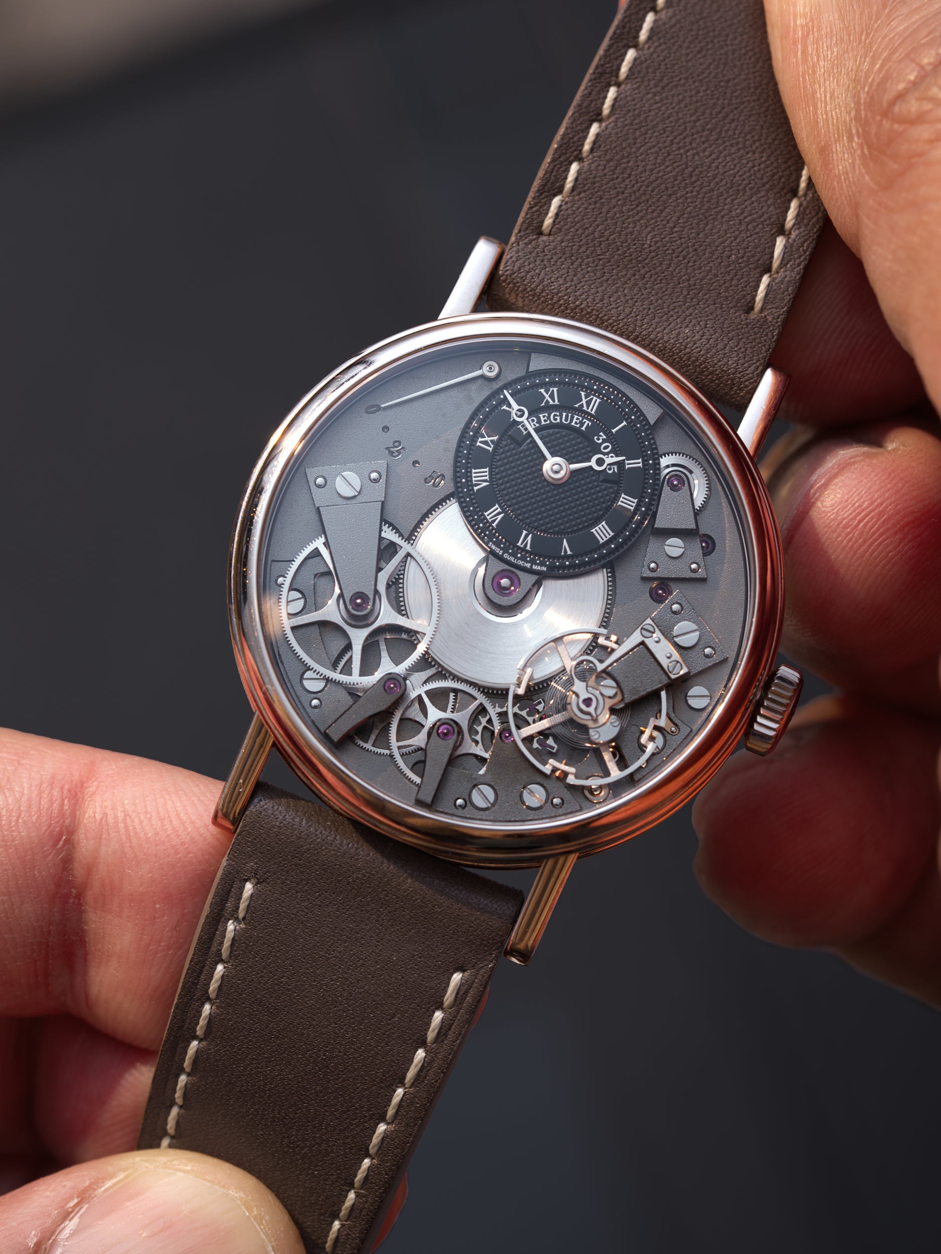 Dark Taupe Smooth Leather