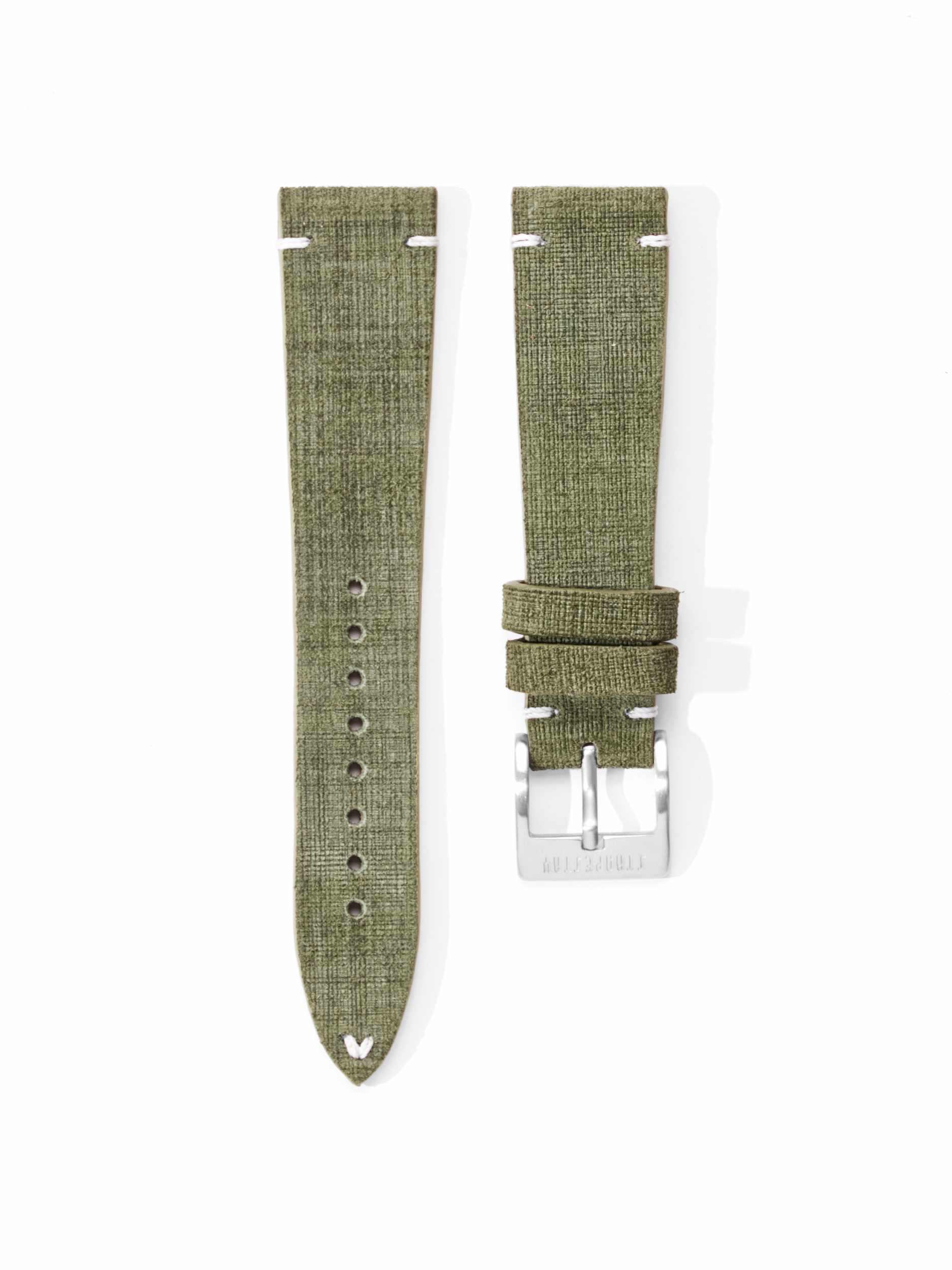 Green Suede Watch Strap Front