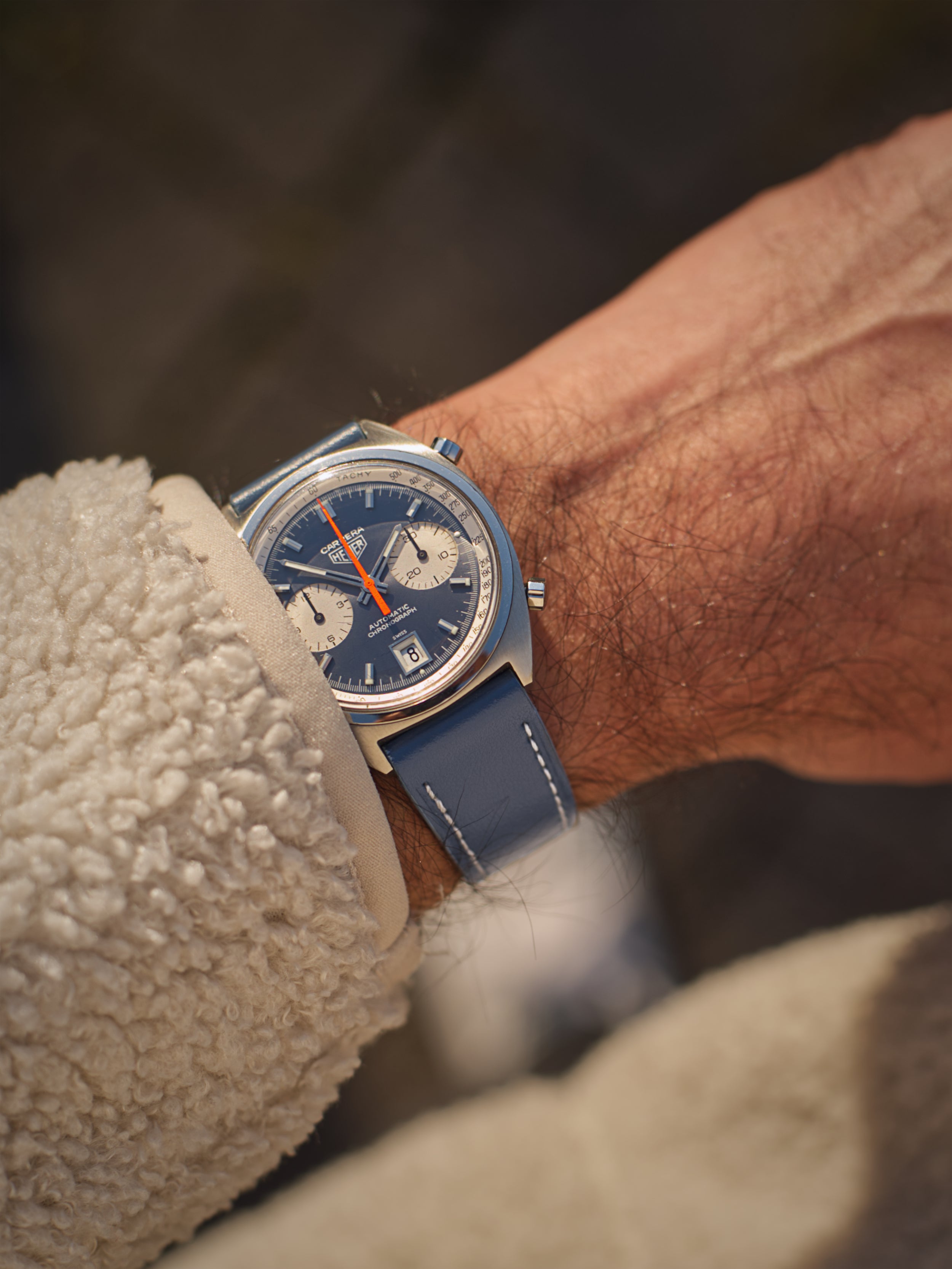 Steel Blue Smooth Leather