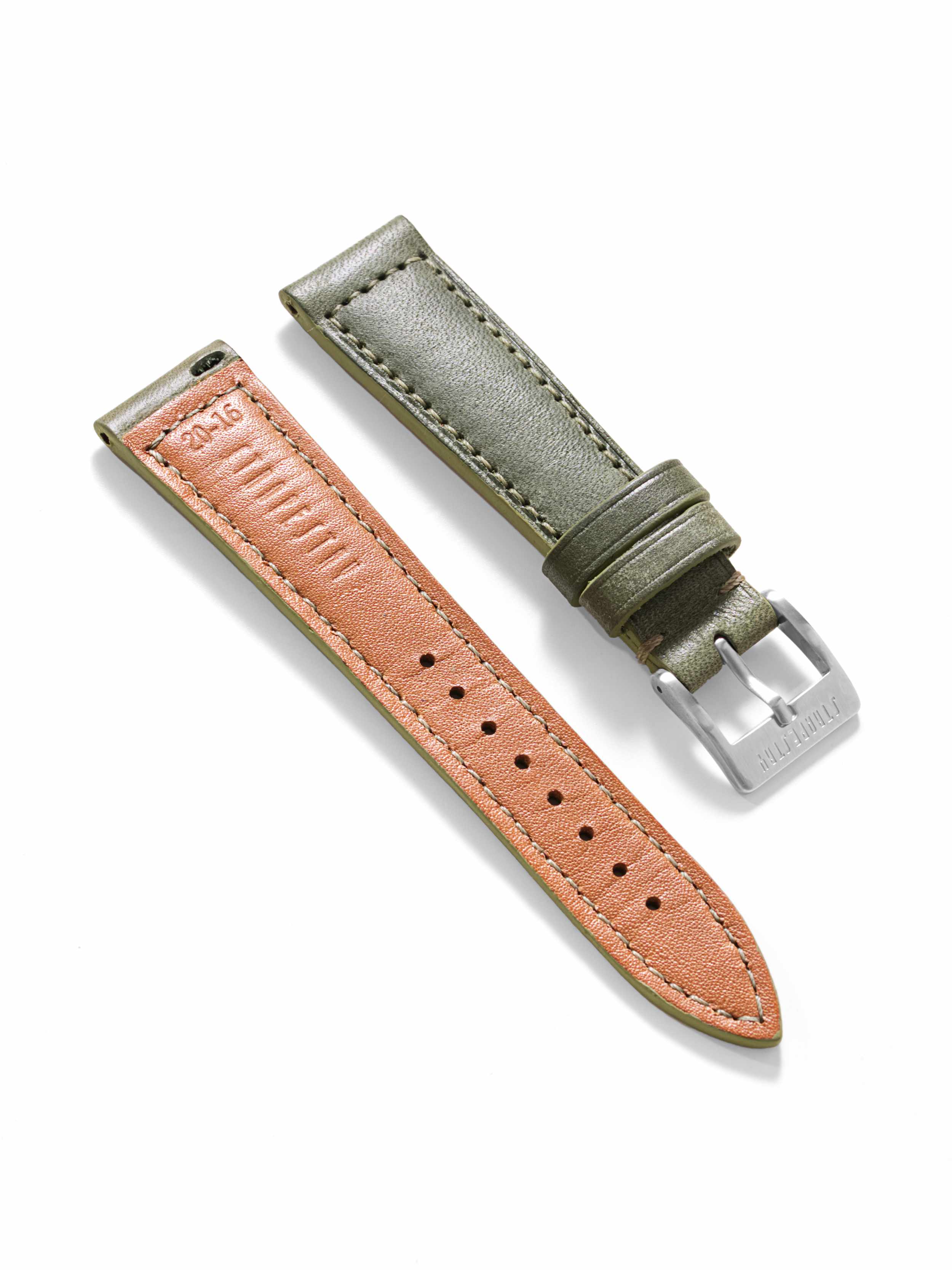 Green Pueblo Leather Strap Angle