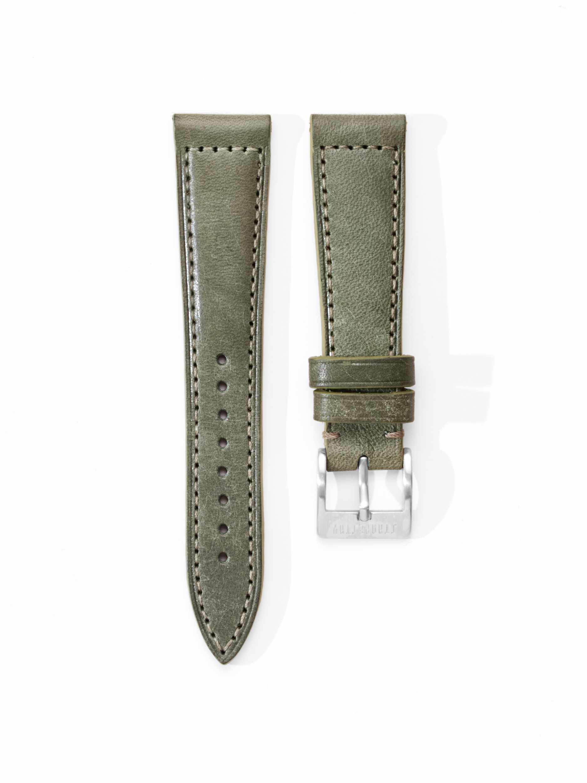 Green Pueblo Leather Strap Front