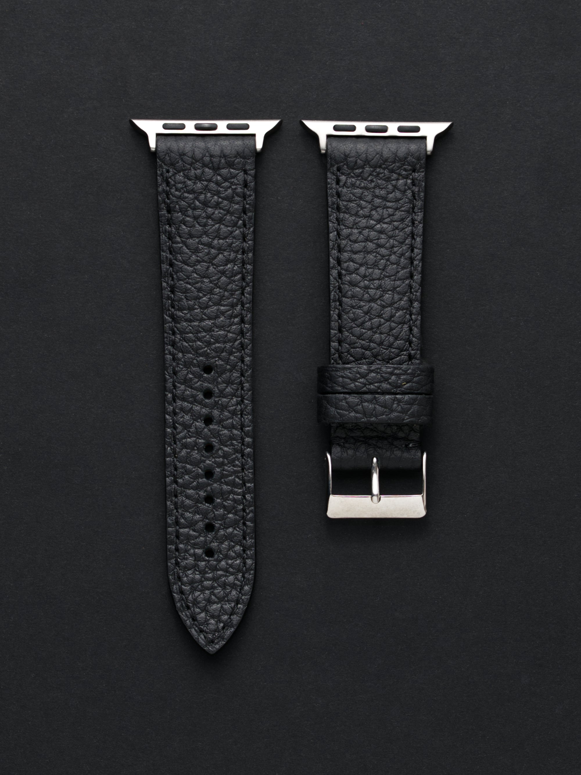 Black Togo Leather for Apple Watch