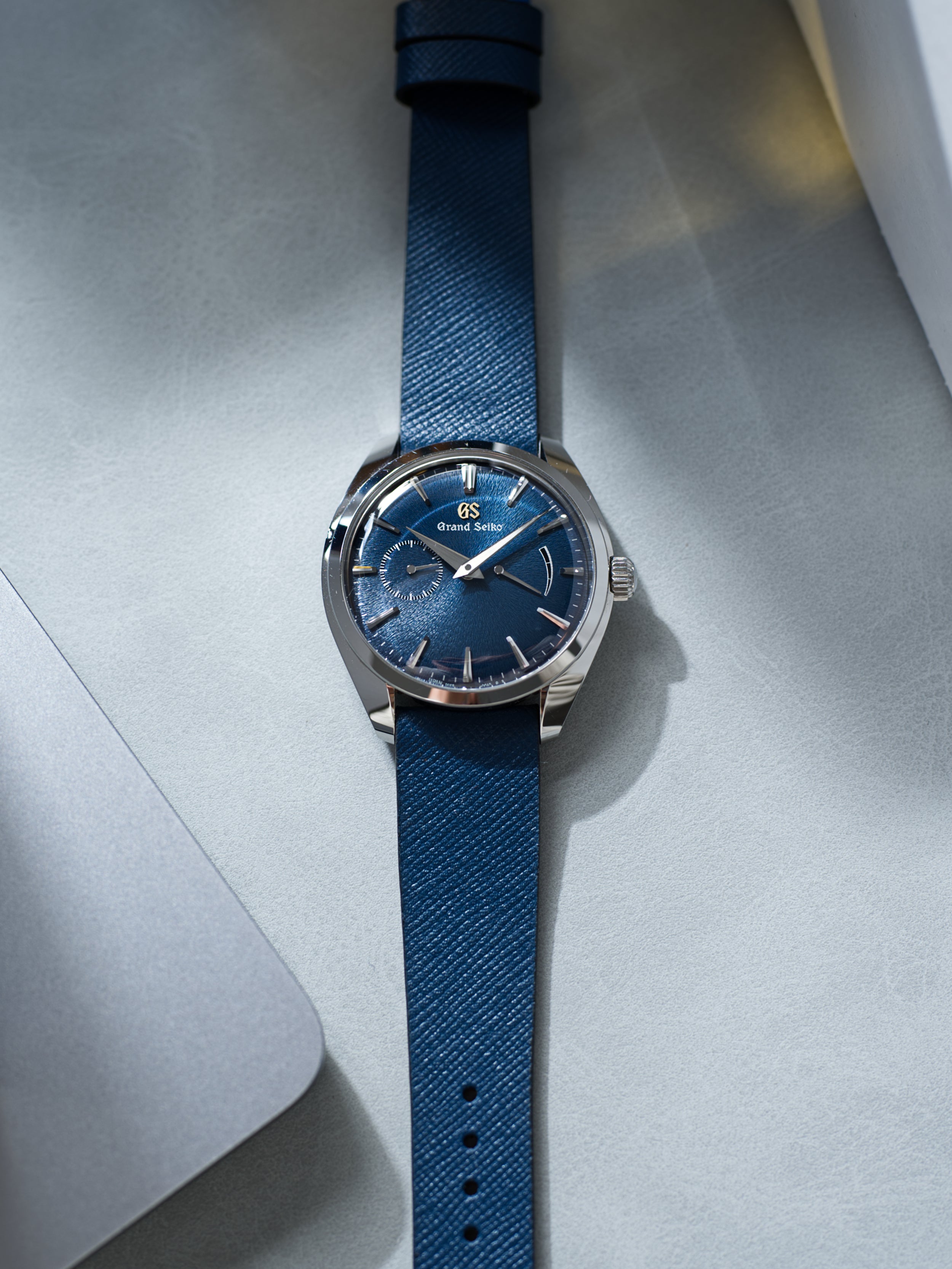Blue Saffiano Leather