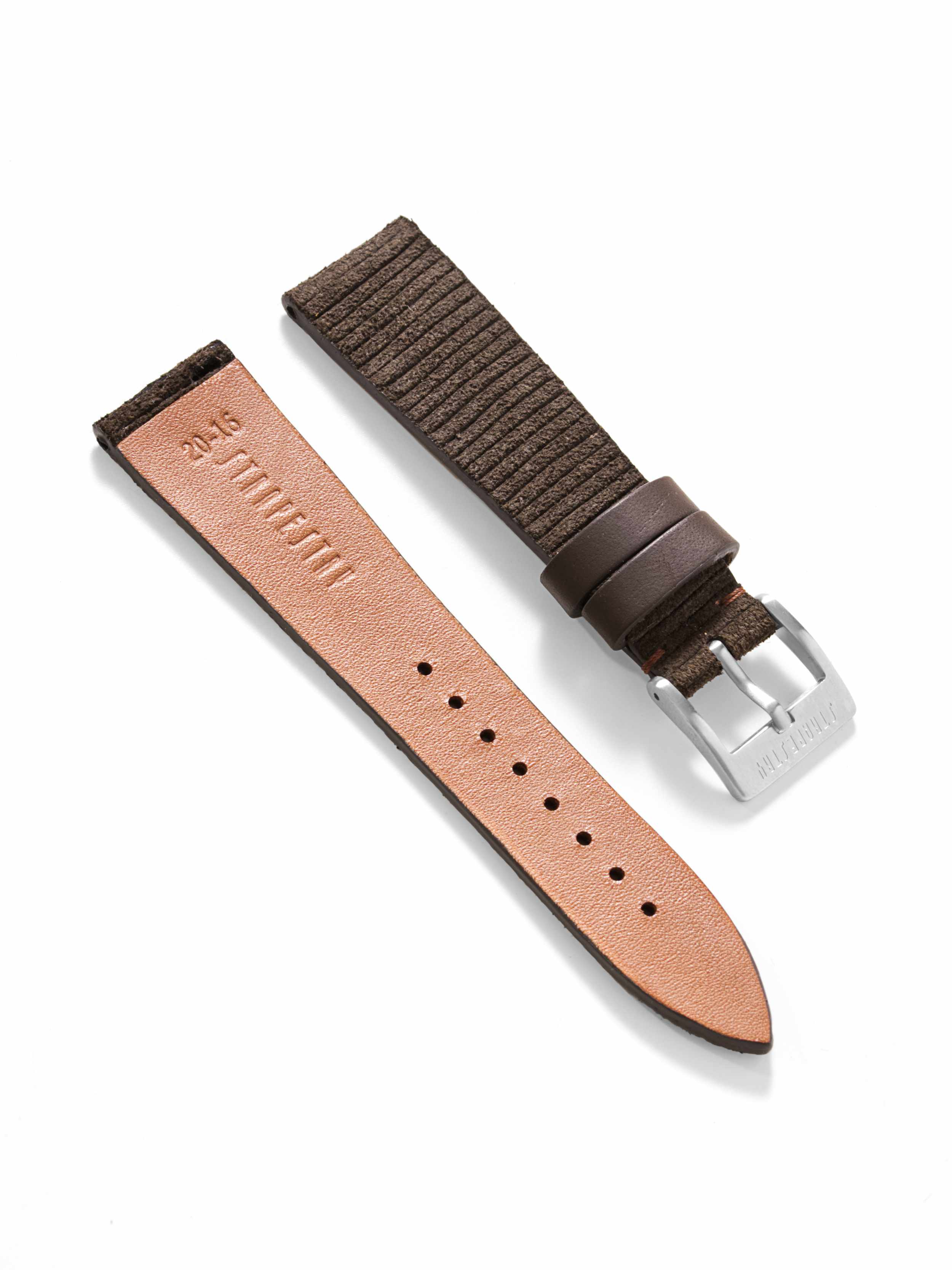 Brown Corduroy Suede Leather Strap Angle