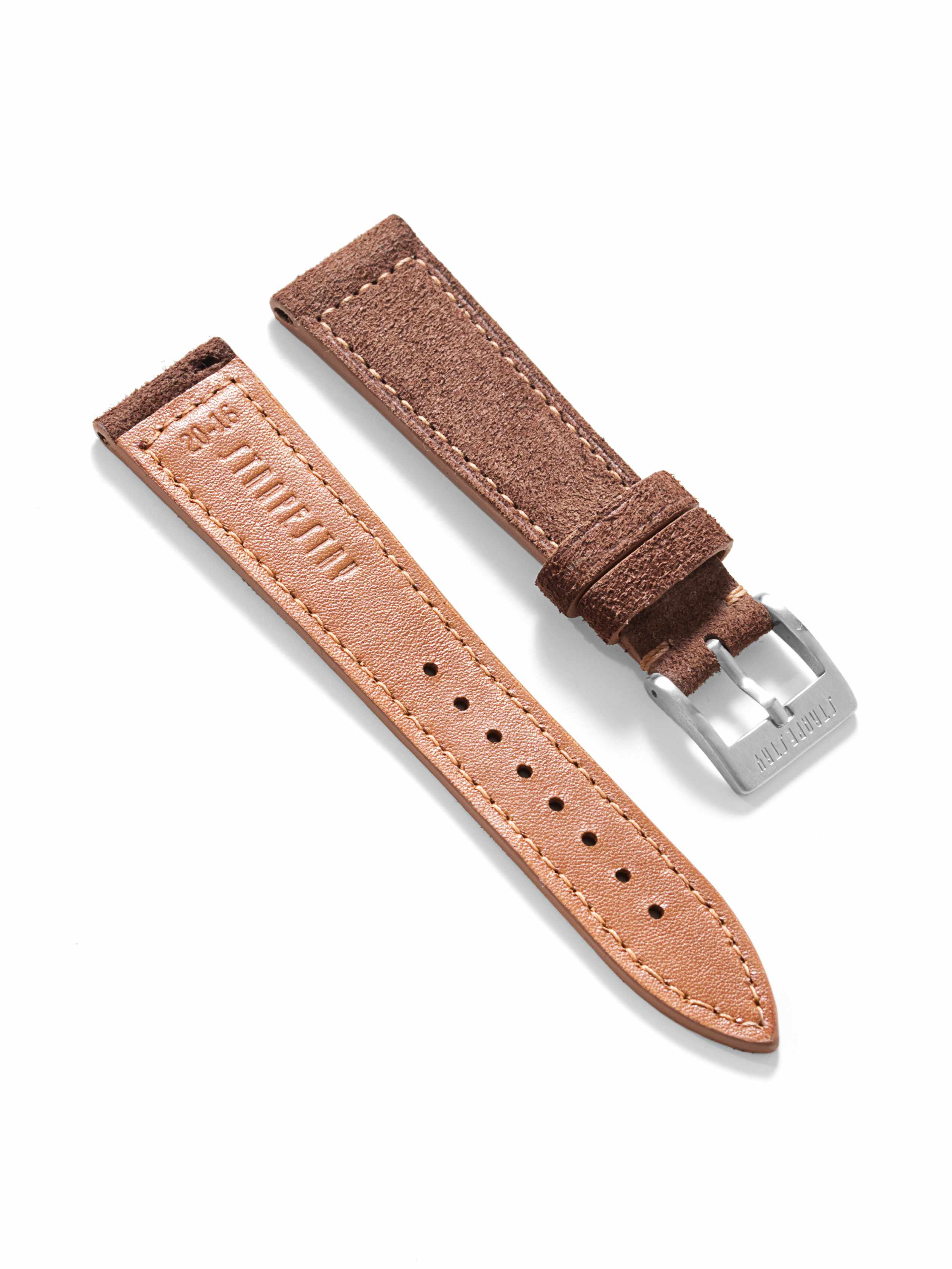 Brown Suede Leather Strap Angle