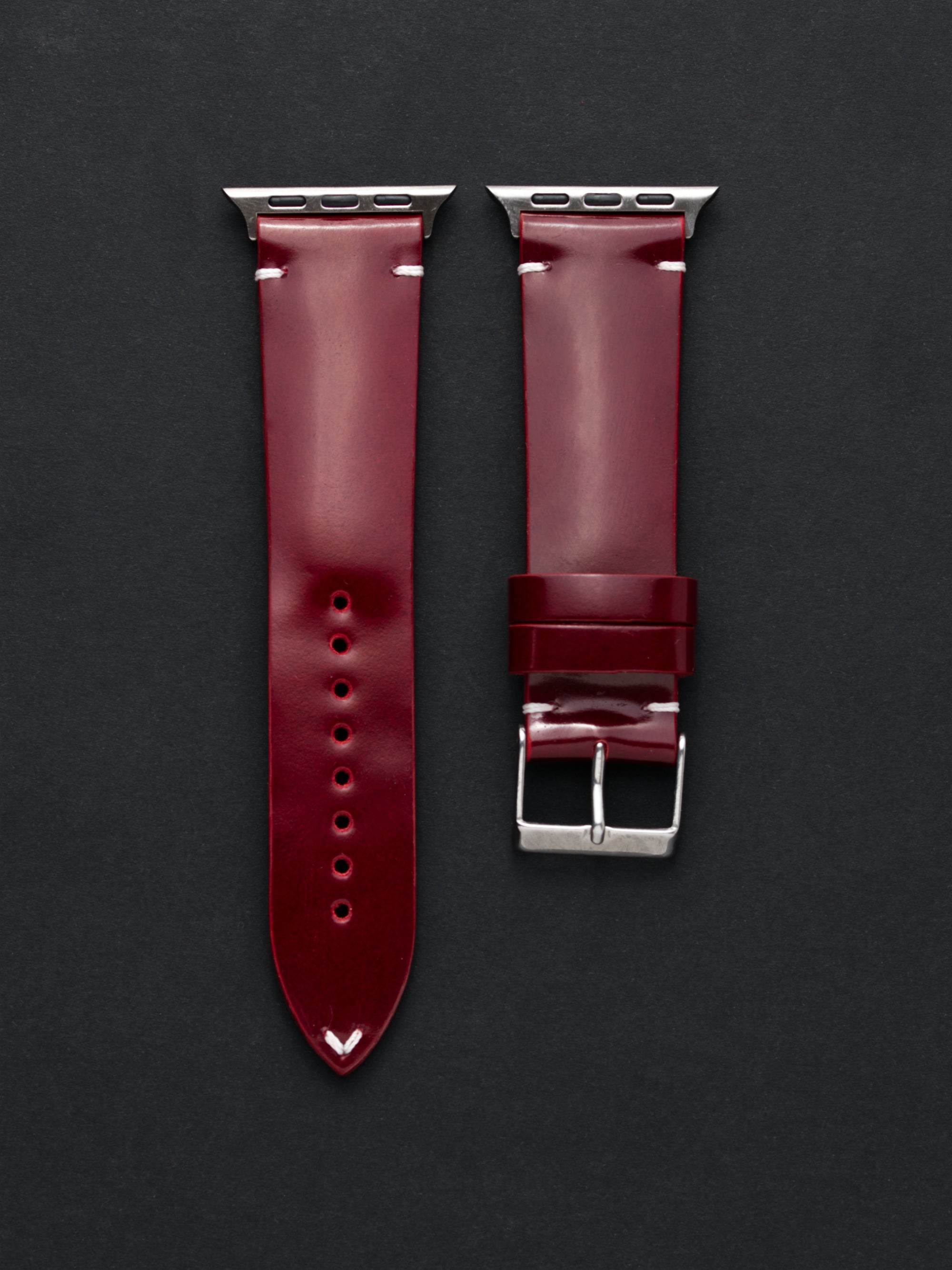 Maroon Smooth Leather for Apple Watch