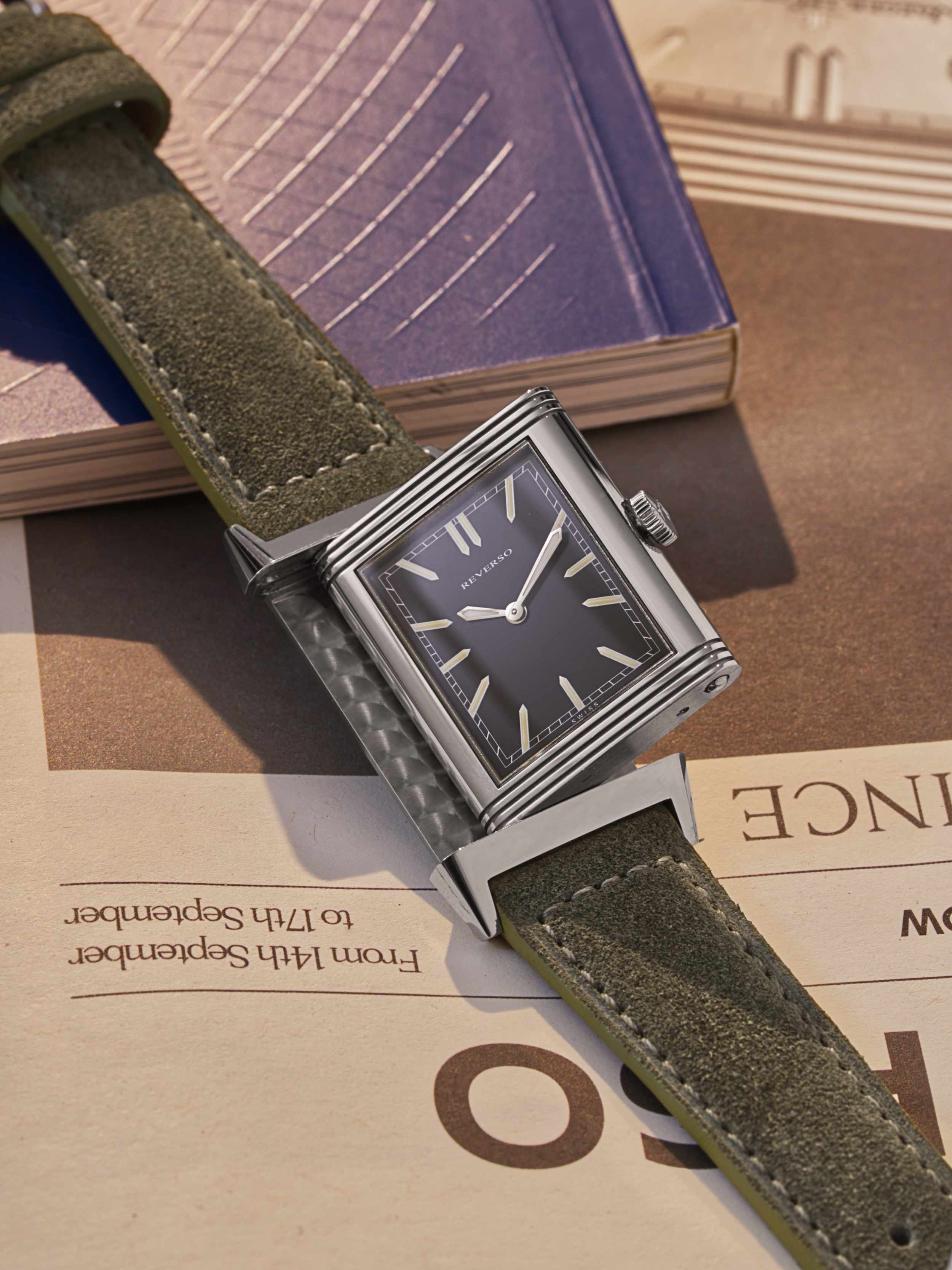 Green Suede Watch Strap Reverso Shot