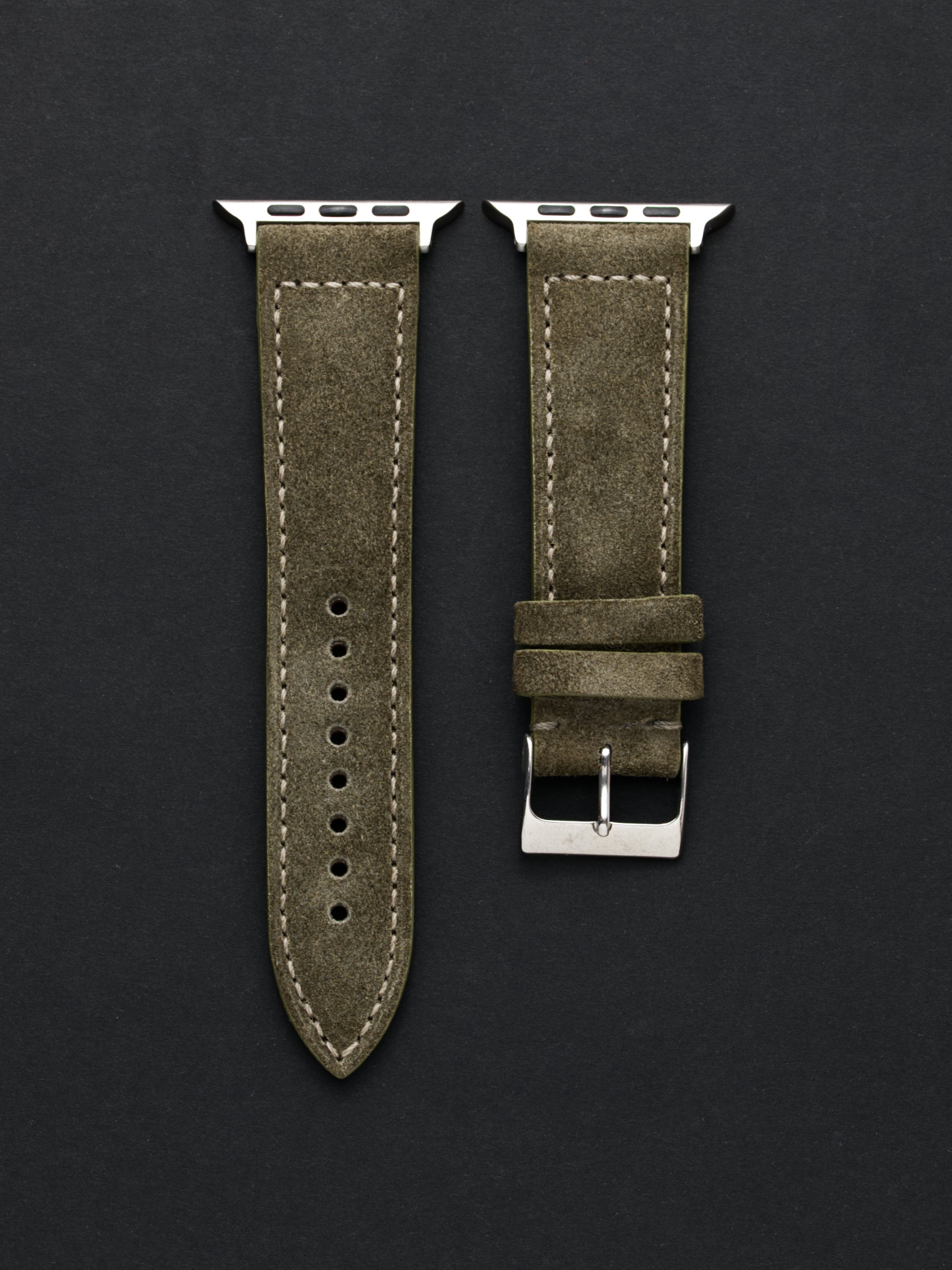 Sage Green Suede Leather for Apple Watch