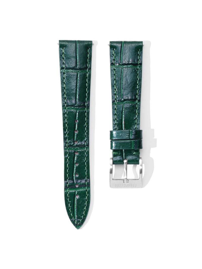 Green Alligator Grain Leather