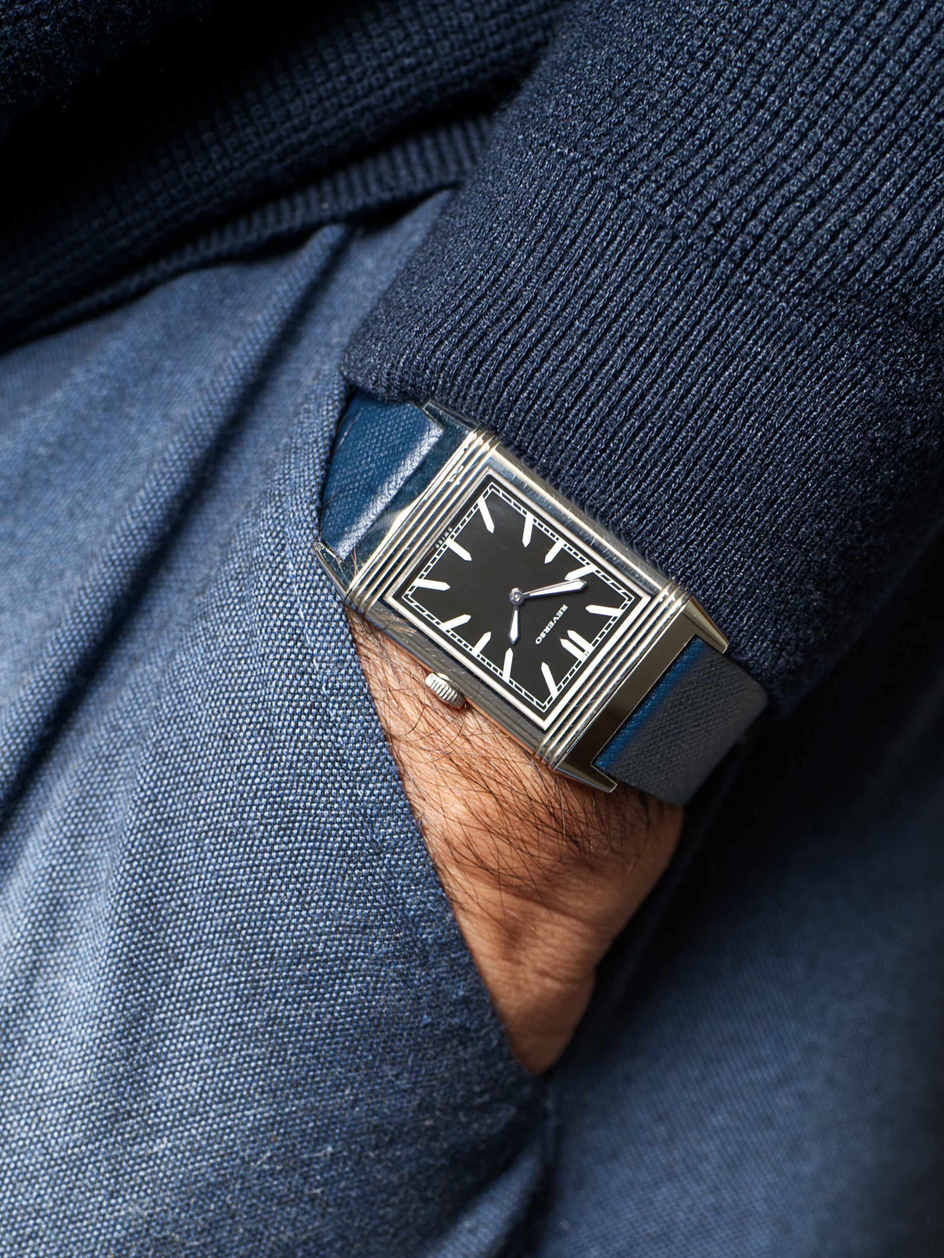 Blue Saffiano Leather