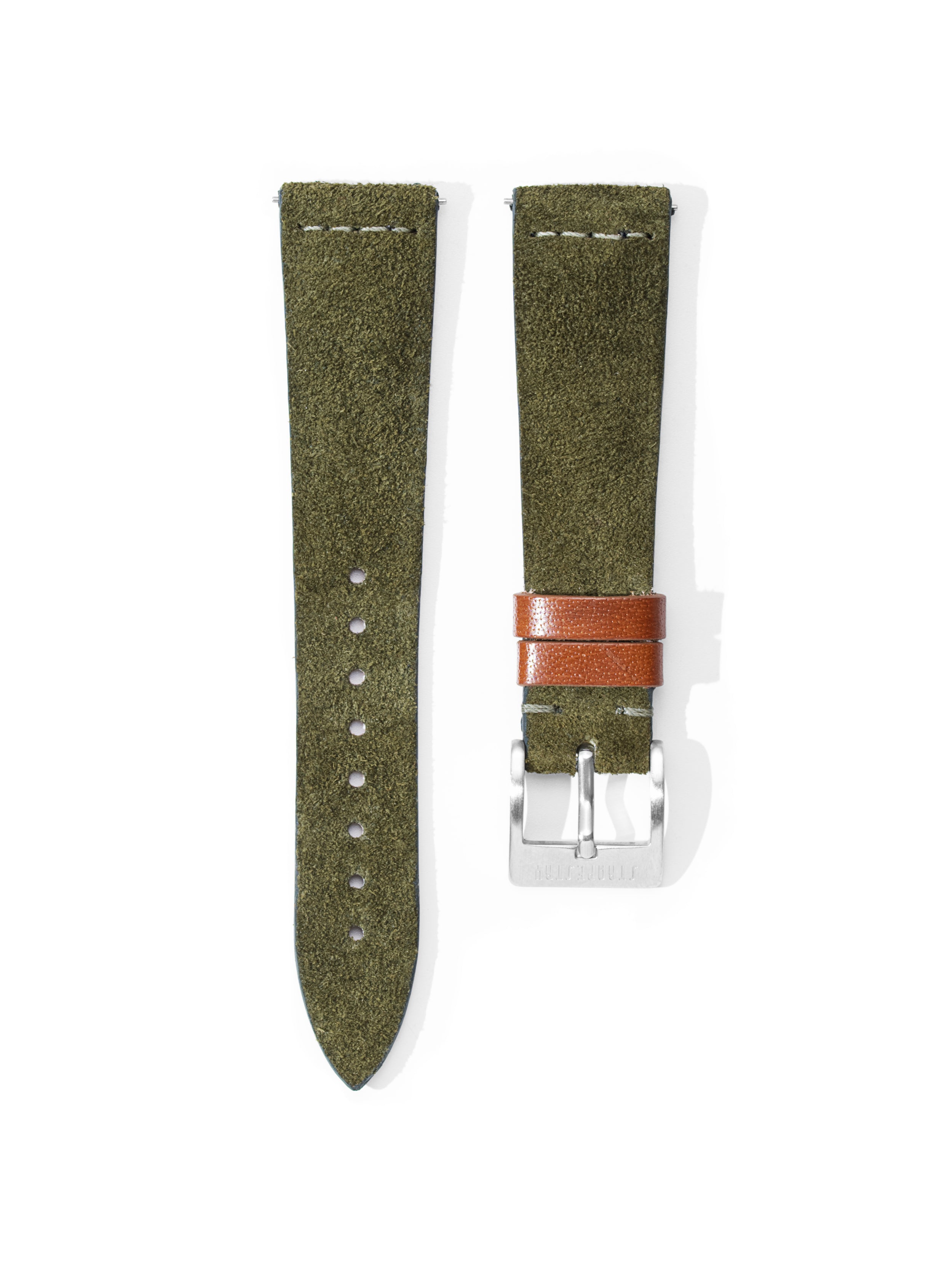 Moss Green Suede Leather