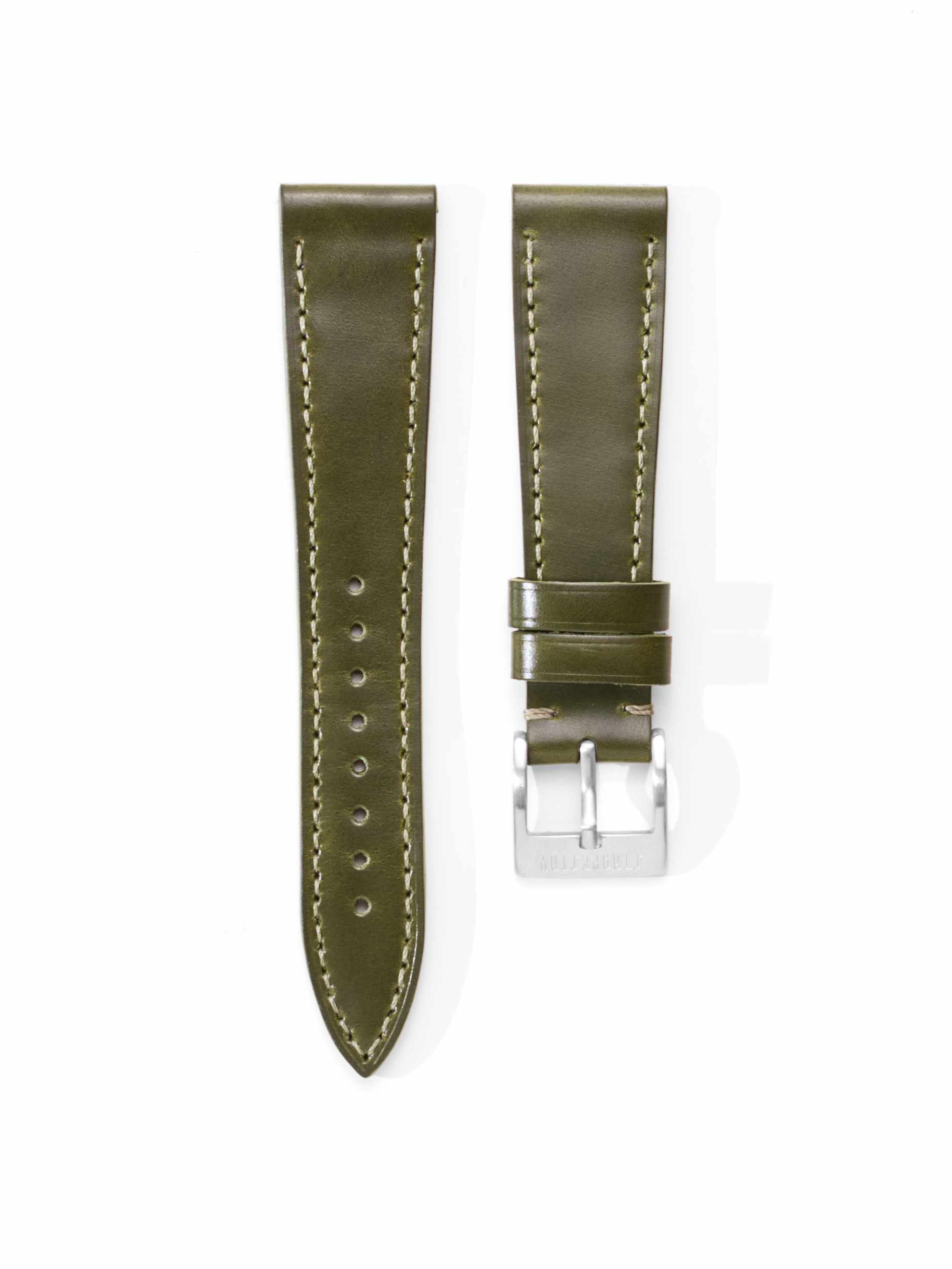 Green Smooth Calf Watch Strap Front