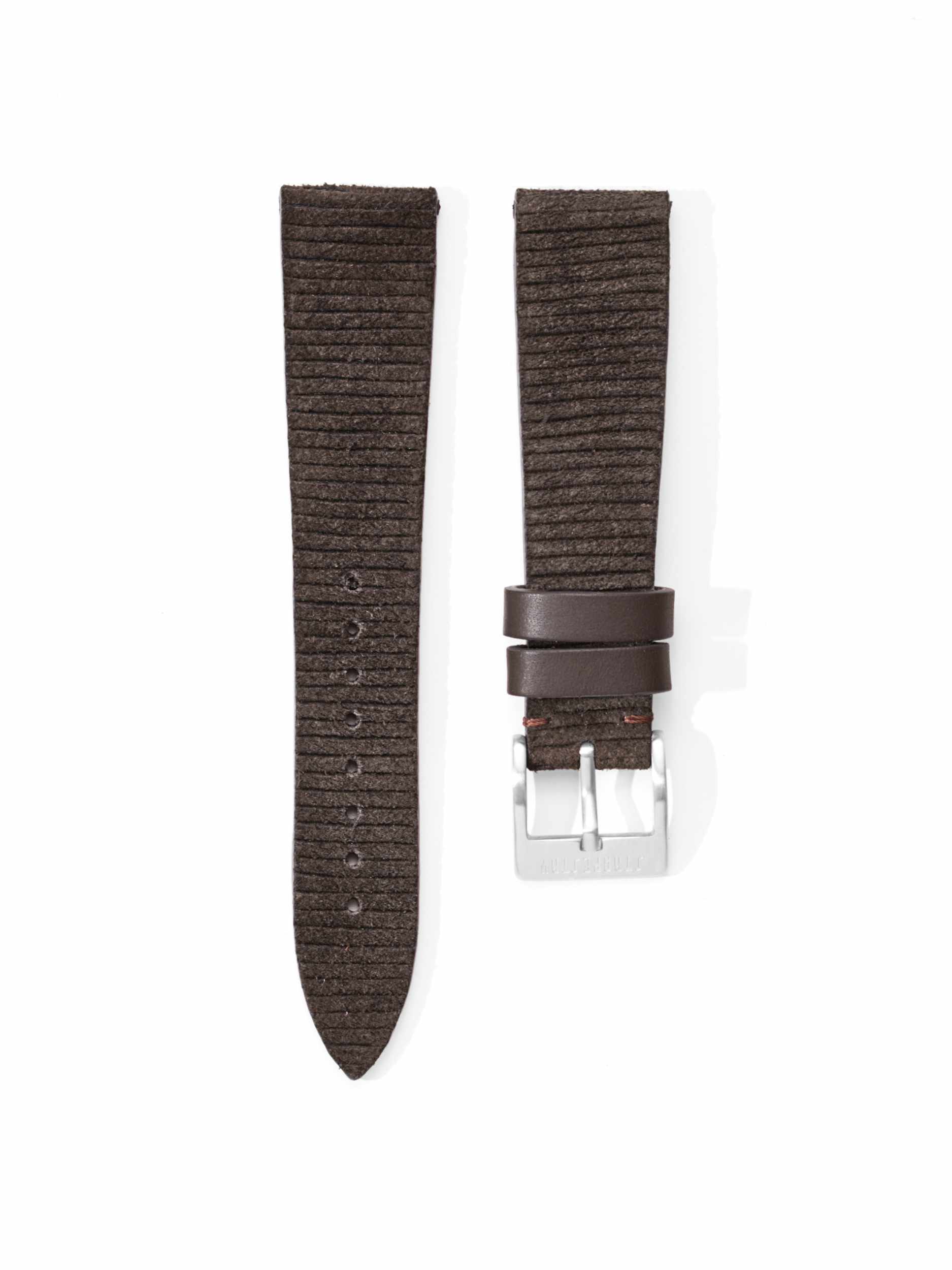 Brown Corduroy Suede Watch Strap Front