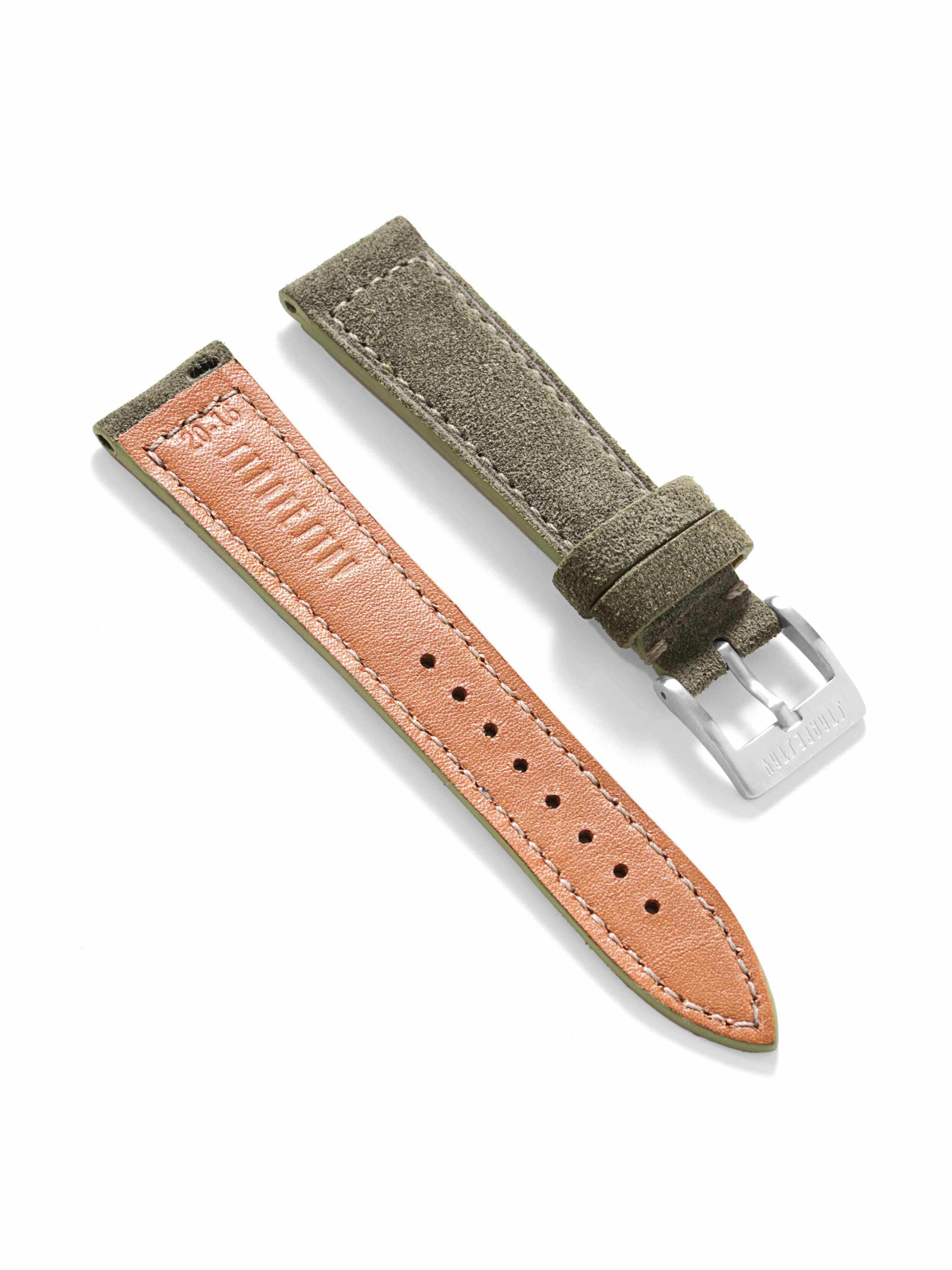 Green Suede Leather Strap Angle