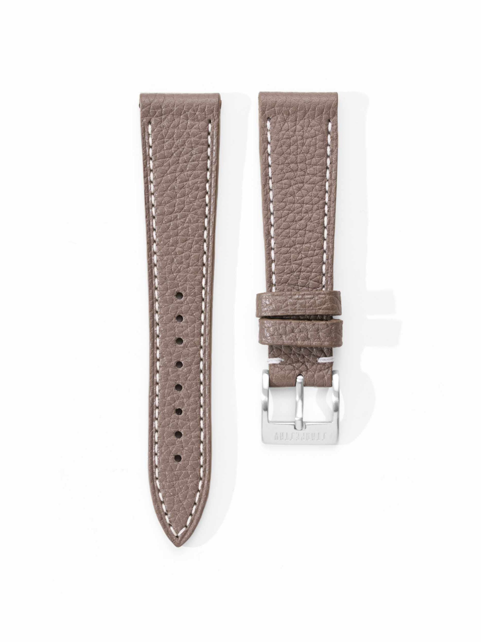 Taupe Togo Leather Strap Front