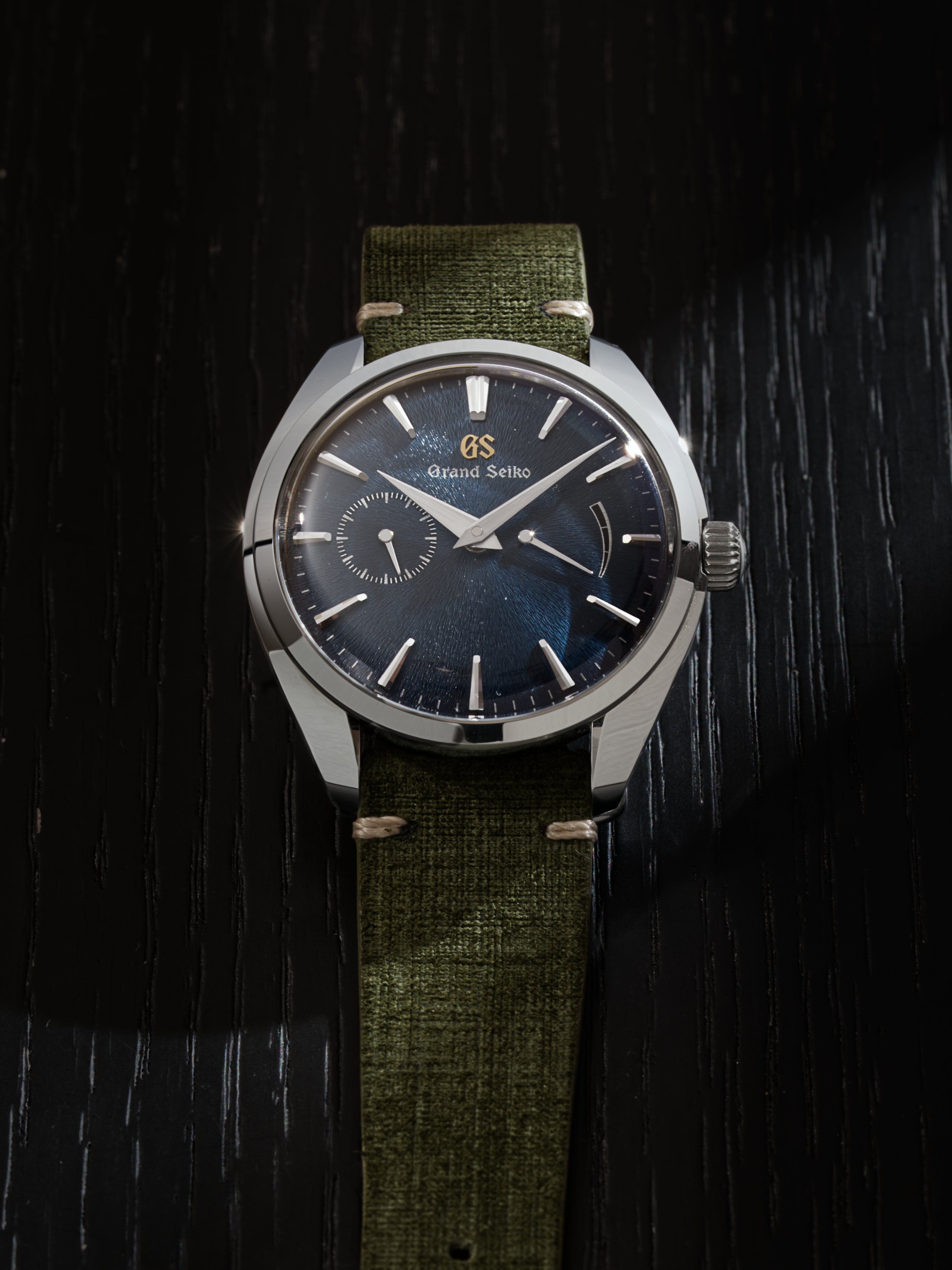 Green Suede Leather Strap Grand Seiko