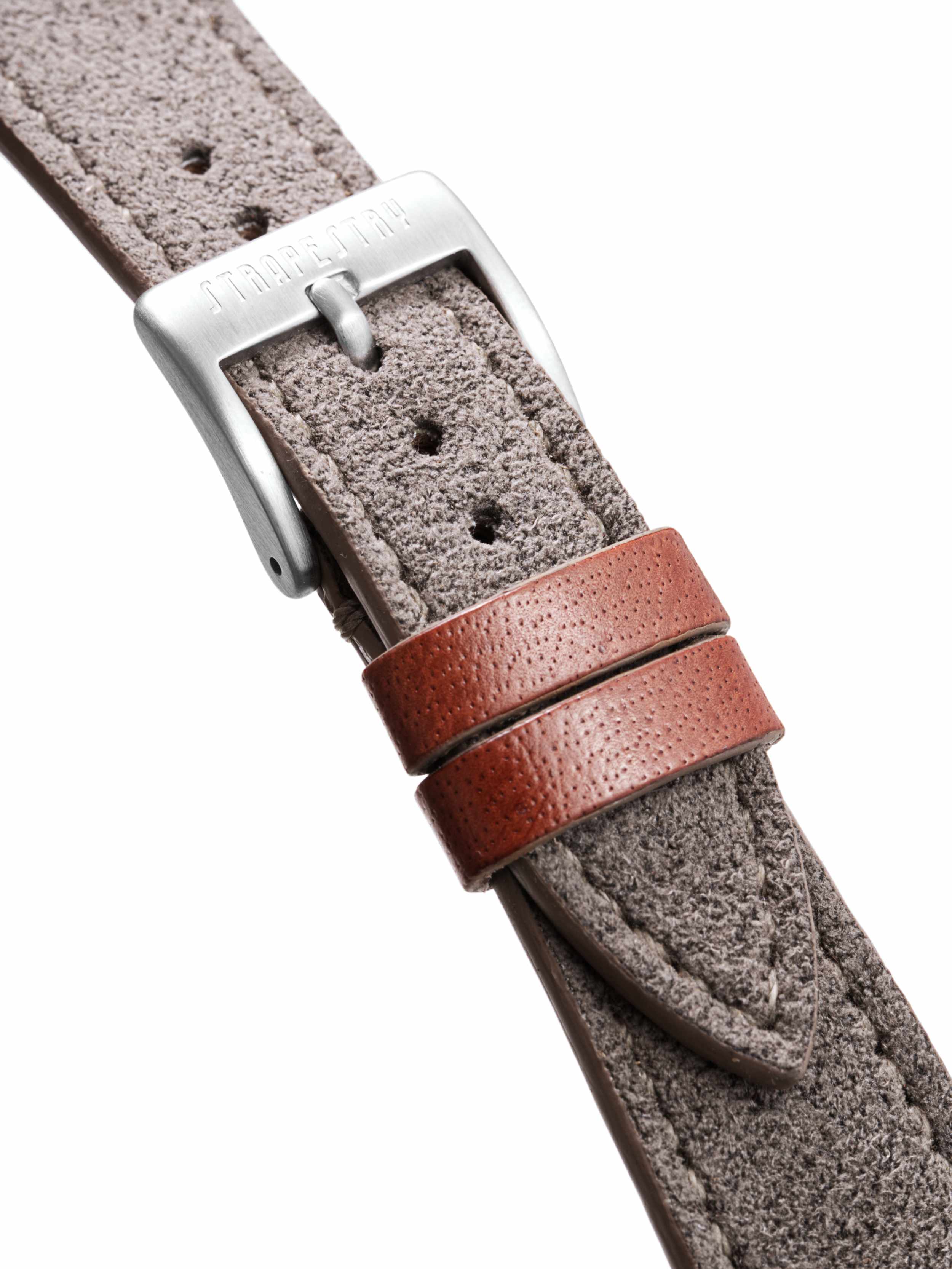 Grey Silky Suede Leather Strap Detail