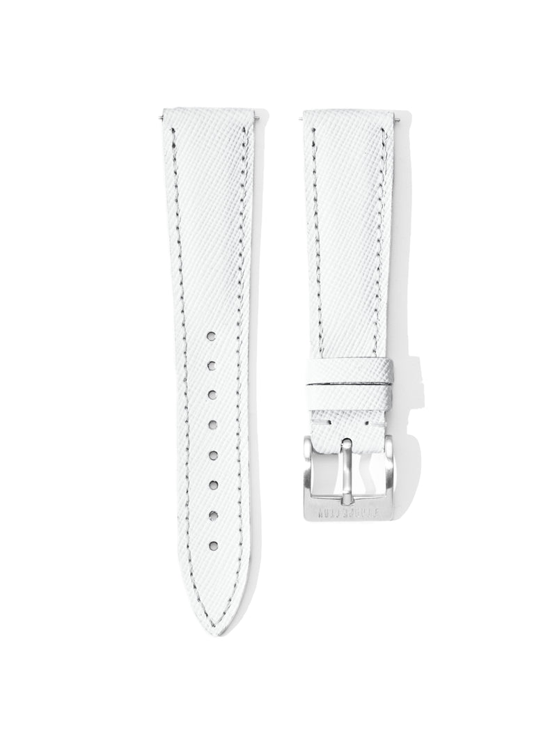 White Saffiano Leather