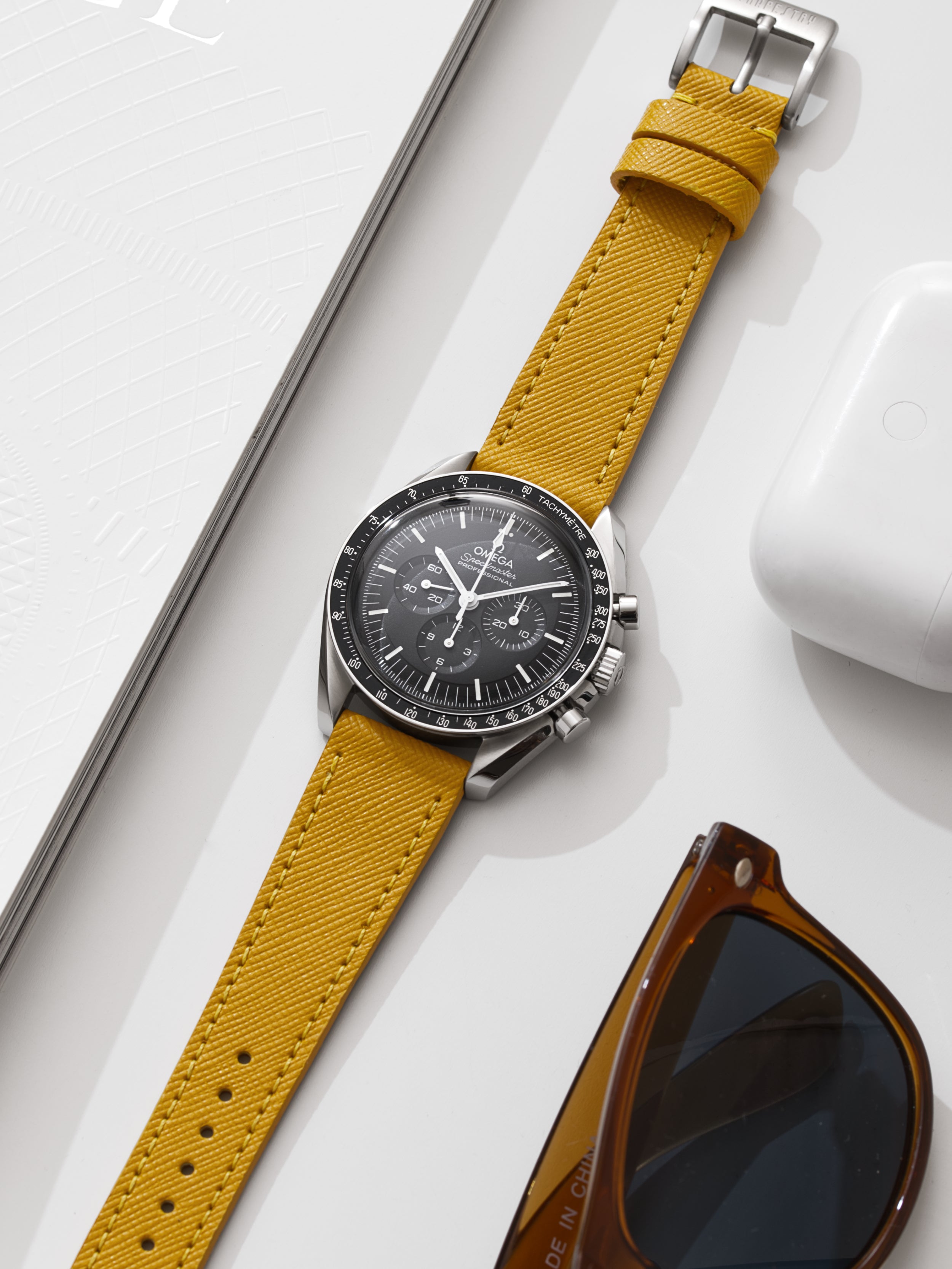Yellow Saffiano Leather